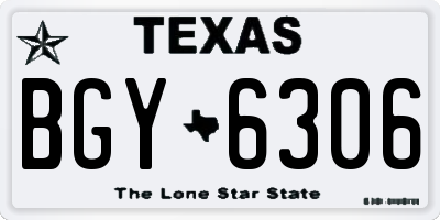 TX license plate BGY6306