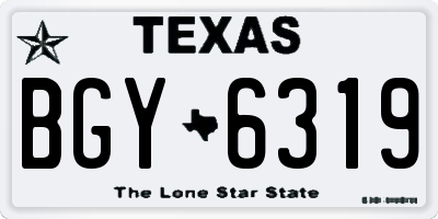 TX license plate BGY6319