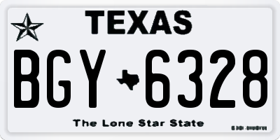 TX license plate BGY6328