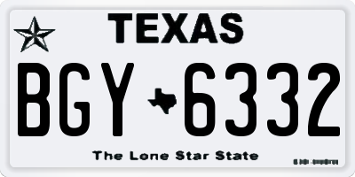 TX license plate BGY6332