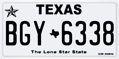 TX license plate BGY6338