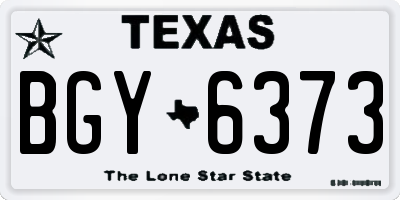 TX license plate BGY6373