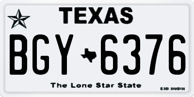 TX license plate BGY6376