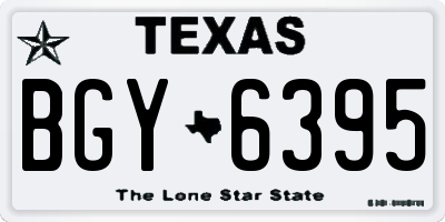 TX license plate BGY6395