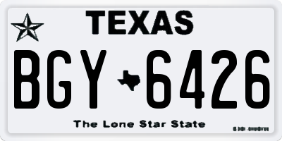 TX license plate BGY6426