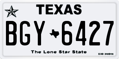 TX license plate BGY6427