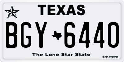 TX license plate BGY6440