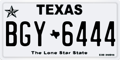 TX license plate BGY6444