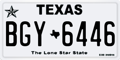 TX license plate BGY6446