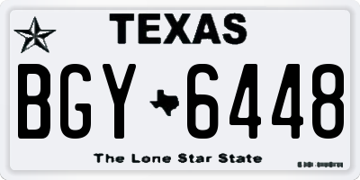 TX license plate BGY6448