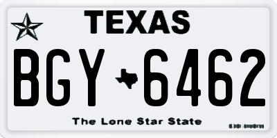 TX license plate BGY6462