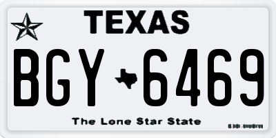 TX license plate BGY6469