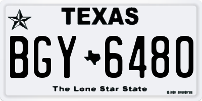 TX license plate BGY6480