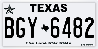TX license plate BGY6482