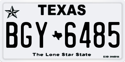 TX license plate BGY6485