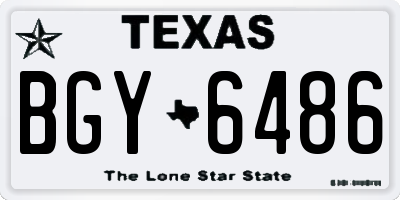 TX license plate BGY6486