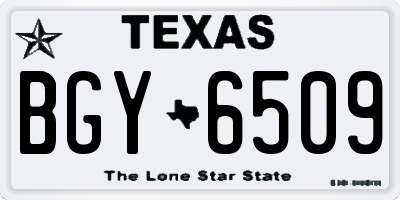 TX license plate BGY6509