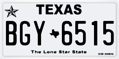 TX license plate BGY6515