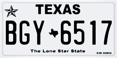 TX license plate BGY6517