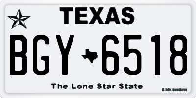 TX license plate BGY6518