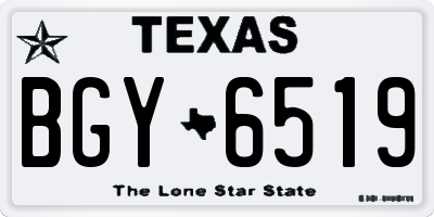 TX license plate BGY6519