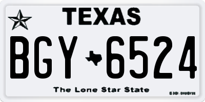 TX license plate BGY6524