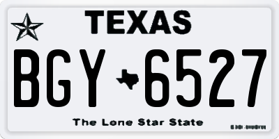TX license plate BGY6527