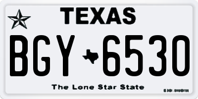 TX license plate BGY6530