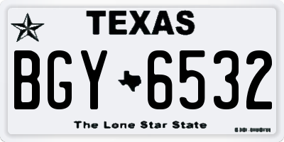 TX license plate BGY6532