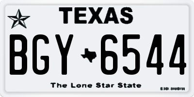 TX license plate BGY6544