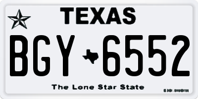 TX license plate BGY6552
