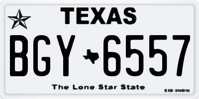TX license plate BGY6557