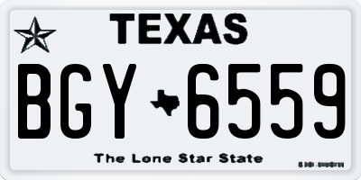 TX license plate BGY6559