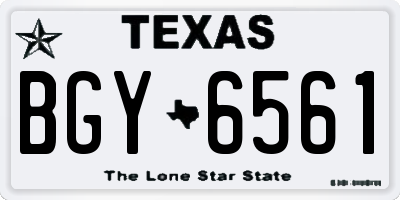 TX license plate BGY6561