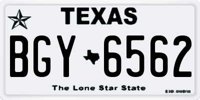TX license plate BGY6562