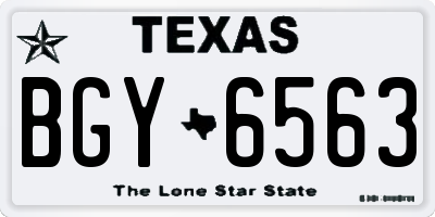 TX license plate BGY6563