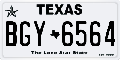 TX license plate BGY6564