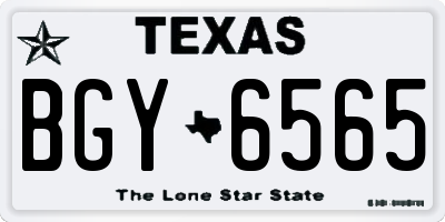 TX license plate BGY6565