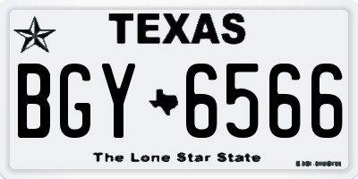 TX license plate BGY6566