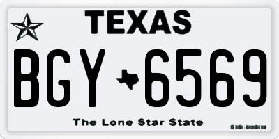 TX license plate BGY6569