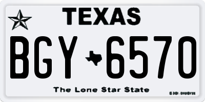 TX license plate BGY6570