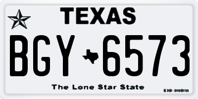 TX license plate BGY6573