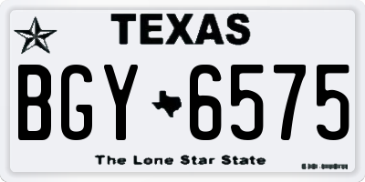 TX license plate BGY6575