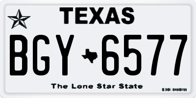 TX license plate BGY6577