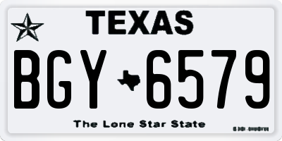 TX license plate BGY6579