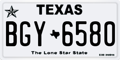 TX license plate BGY6580