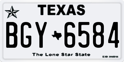 TX license plate BGY6584