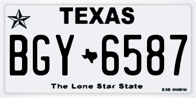 TX license plate BGY6587