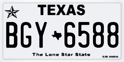 TX license plate BGY6588