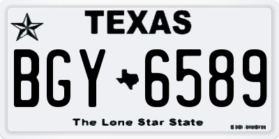 TX license plate BGY6589